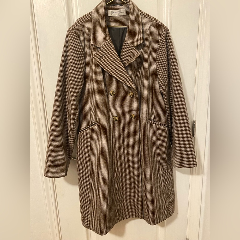 Hopeless Romantic Corset-back Houndstooth Coat